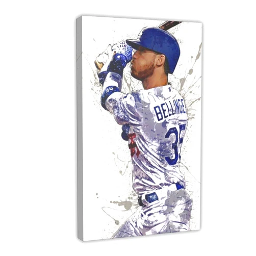 BIVVI Cody Bellinger Canvas Poster Bedroom Decor Landscape Office Room Decor Gift Frame: 12x18inch(30x45cm)