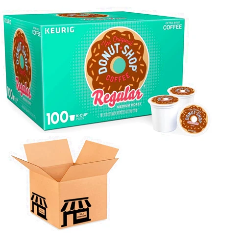 Generic Donut Shop Single-Serve Coffee Pods, Medium Roast Coffee, 100 Count (Pack of 1), Regular BY KLJ Operations