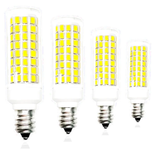 HAOGUAIS E12 Led Candelabra Light Bulbs 75W Replacement, T3/T4 Led Bulbs White 6000K 750 Lumens forbedroom lamp, Living Room,Chandelier,4-Pack