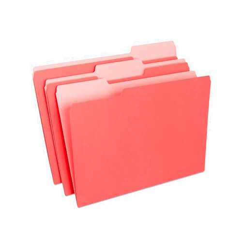 HiTouch Business Services HiTouch TR224550/344939 File Folders, 1/3 Cut, Legal Size, Red, 100/Box