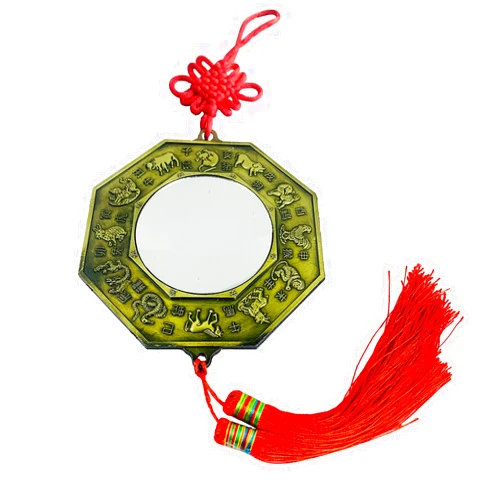 FengShuiGe New 12 Zodiac Large Size Chinese Feng Shui Bagua Mirror Total Length