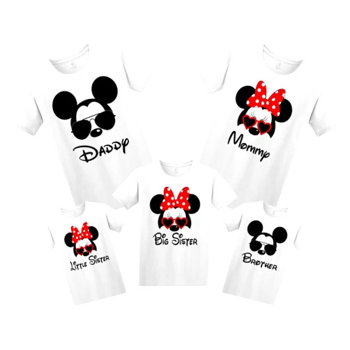Handmade Family matching custom t-shirts, Family vacation shirts,Mickey Minnie Personalized shirt, Personalized Shirts for Family