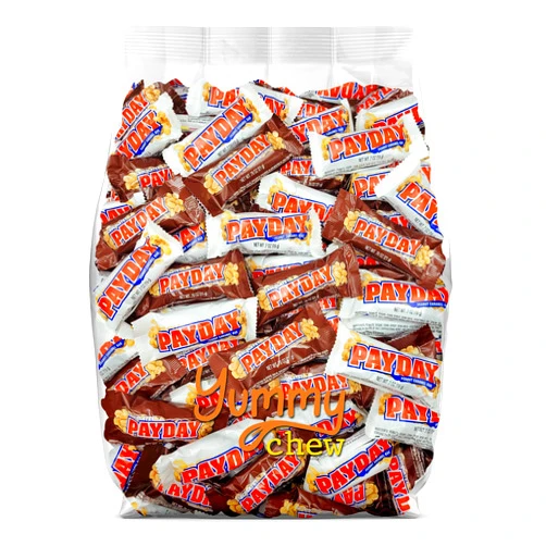 Yummy Chew PayDay Assorted Chocolate Candy Bars – Pay Day Original and Pay Day Chocolatey - Peanut, Caramel, and Chocolate Candy Snack-Size Bars - 36 Individually Wrapped Pieces – 2 lbs. Assorted Bulk Candy