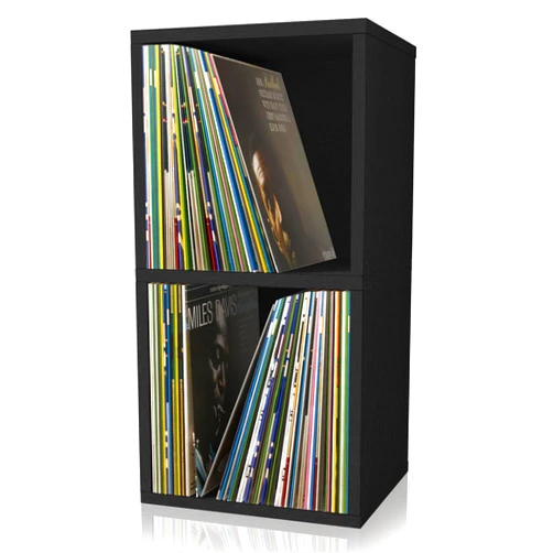 Way Basics Book Shelf 2 Tier - Vinyl Record Storage (Tool-free Assembly)