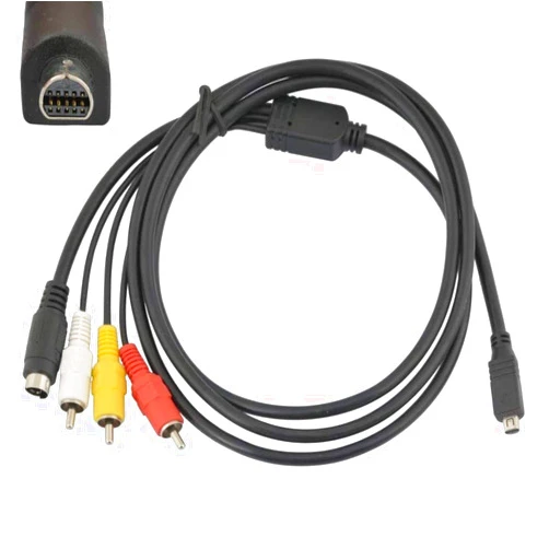 AMGUR New VMC-15FS A/V Audio Video VMC15FS AV Cable for Sony Handycam Mini DV Camcorder S-Video to RCA Cable with 10-pin Output Connector