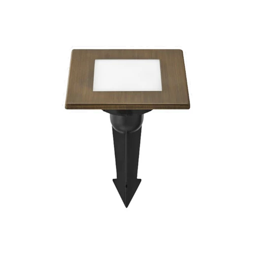KastLite 1.8W 150LM LED Well/Deck Light with Brass Finish for Pathways, Gardens, Decks | 12V Soft White 3000K Integrated LED Square Outdoor InGround Well/Deck Light | IP68 Waterproof | Single Unit