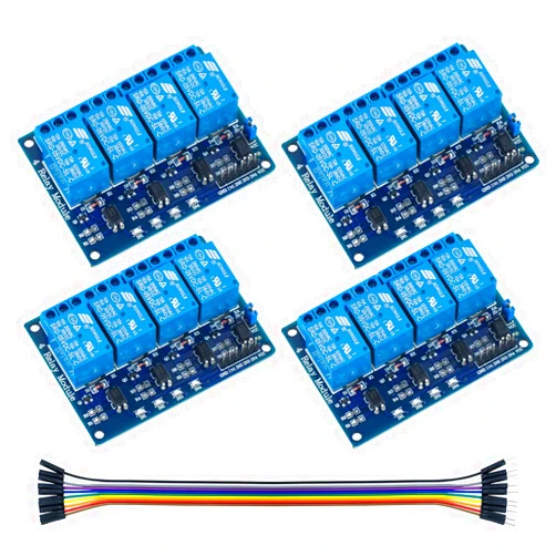 Hosyond 4Pack 4 Channel DC 5V Relay Module with Optocoupler Relay Board for Arduino Raspberry Pi MEGA2560