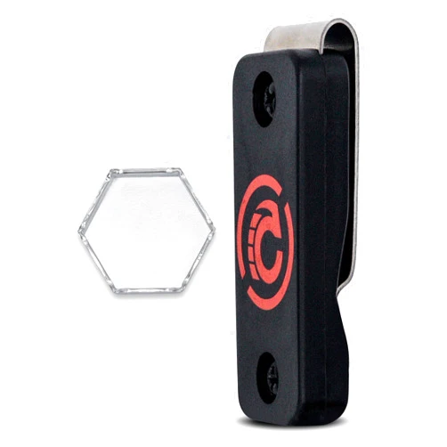 Cru5h Billiards Magnetic Chalk Holder Belt Clip - Rare Earth Neodymium Magnet Belt Clip for Use with Predator Pure Chalk Larger Octogan Metal Chalk Holder