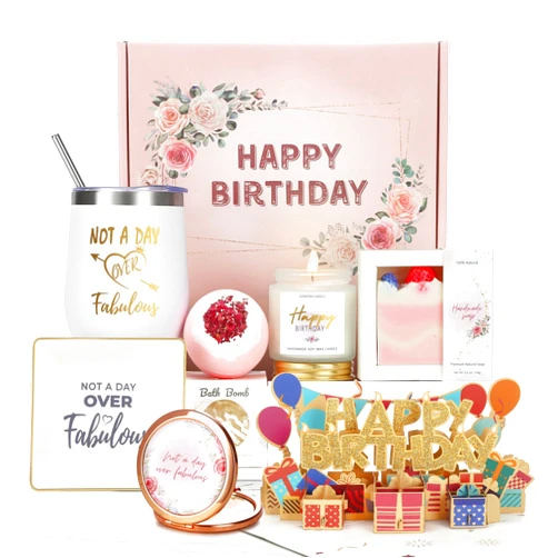 Pacikwest Birthday Gifts for Women Who Have Everything, Birthday Baskets Kit Set for Women, Happy Birthday Gifts Ideas for Her, Mom, Mother, Sister, Female Best Friends, Coworkers, Daughter, Unique Gifts Boxes