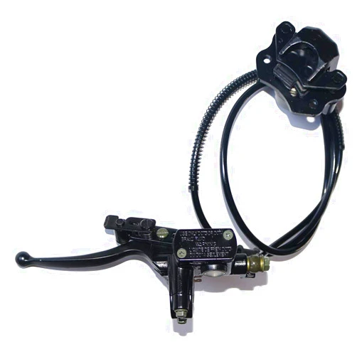 CNCMOTOK Rear Hand Hydraulic Disc Brake Master Cylinder Caliper Assembly with New Brake Pads for 50cc 70cc 90cc 110cc 125cc ATV Quad Taotao Sunl Roketa NST
