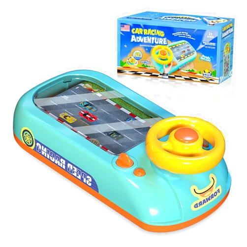 TXFNY Racing Adventure Car Steering Wheel, Racing Car Steering Wheel Toy, Car Racing Adventure Toy with Steering Wheel, Musical Interactive Steering Wheel Toy for Boys and Girls Birthday Gift