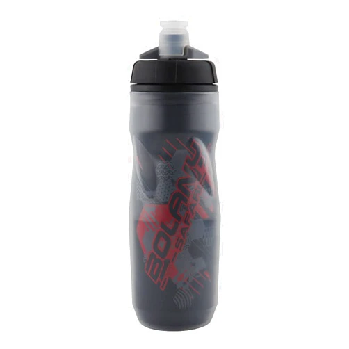 Zsling Bottle Sport Squeeze Insulated Water Bottle 20 oz BPA Free, Sport Bike Squeeze Bottle (Black red-20oz)