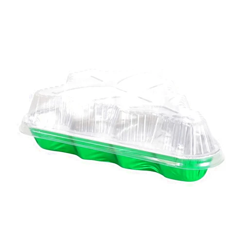 KitchenDance.com Disposable Aluminum Colored Christmas Tree Cake Pan with Dome Lid #340P (25)