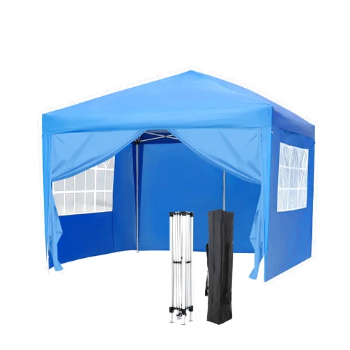 Pirecart 10FTx10FT Pop Up Canopy Tent, Commercial Instant Enclosed Event Canopies, Outdoor Portable Party Waterproof Picnic Ez Sun Shelter w/Removable Sidewalls&Church Window, Carry Bag, Stakes, Ropes