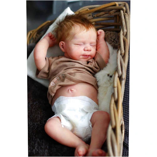 Zero Pam Realistic Reborn Baby Dolls Boy,18 inch Newborn Baby Doll Silicone Full Body Anatomically Correct Baby Doll That Looks Real Reborn Babies with Khaki Onesie Clothes Toys Set for Kids 3