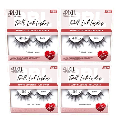 Ardell Doll Look Lashes Bambi, 4 pack