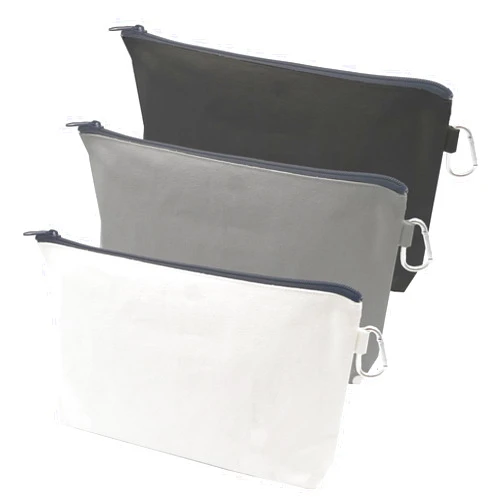 Myvision 3 Pack Small Premium Tool Bag Zipper Pouch, 12.5 x 7-Inch Canvas Tool Bags, Multipurpose Storage Organizer Tool Pouches with Circular Buckle for Gadgets, Tools, Cosmetics, Stationary, Travel