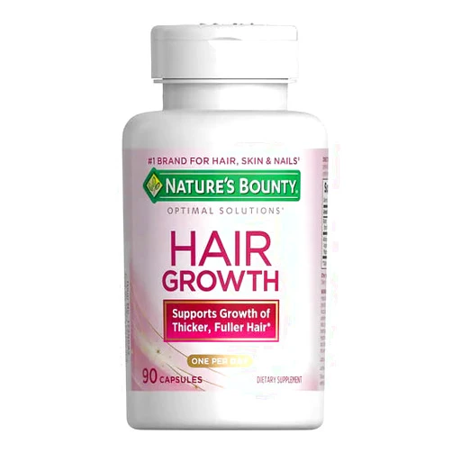 Nature's Bounty Hair Growth Supplement, 1 Per Day, Clinically Shown to Support Thicker, Fuller Hair, with Biotin, Silicon & Arginine, 90 Capsules