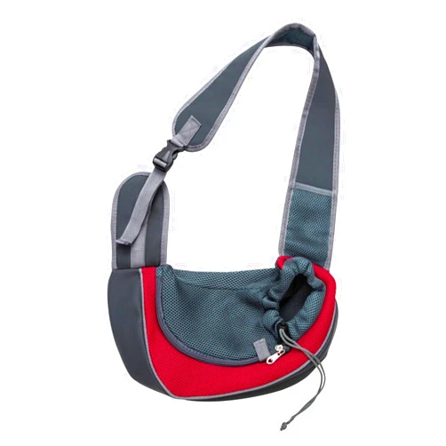 Bibabala Dog Carrier Sling Front with Adjustable Strap Outdoor Travel Shoulder Pet Bag(Red)