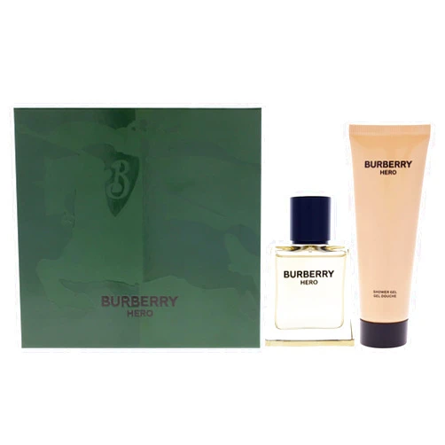 Burberry Hero by Burberry for Men - 2 Pc Gift Set 1.6oz EDT Spray, 2.5oz Shower Gel