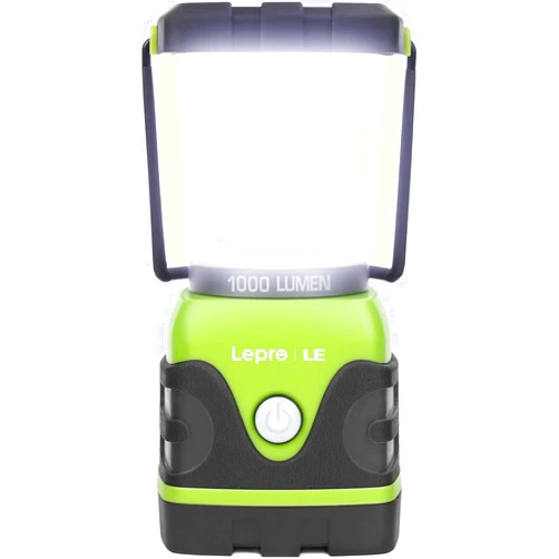 Lighting EVER LE 1000LM Battery Powered LED Camping Lantern, Waterproof Tent Light with 4 Light Modes, Camping Essentials, Portable Lantern Flashlight for Camping, Hurricane, Emergency, Hiking, Power Outages