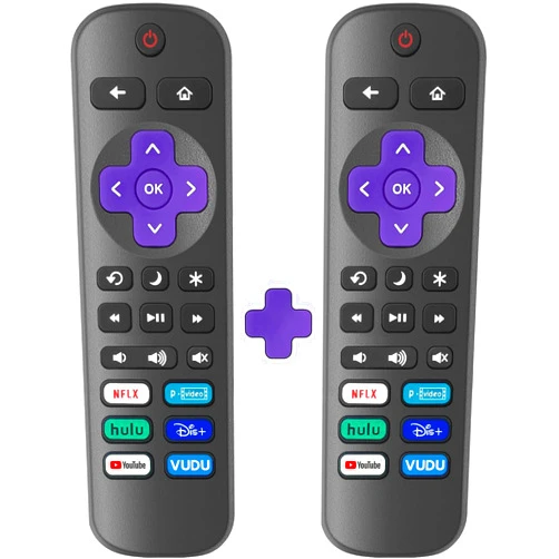 BGUP 2 Pack Replacement Remote Control Only for Roku TV, Compatible with TCL Roku/Hisense Roku/Onn Roku Series Smart TVs (Not for Roku Stick, Box or Speaker)