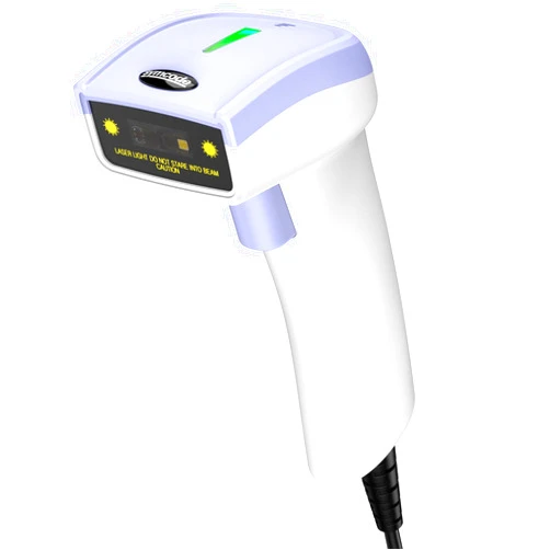 Symcode Handheld Barcode Scanner USB Wired 2D 1D QR Code for Computer POS Support Automatic Screen Scanning, for Mobile Payment, Store, Supermarket, Warehouse Blue