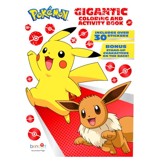 Bendon Pokémon 192-Page Coloring Book for Kids – Large Coloring Book for Boys & Girls Ages 3-10, Official Book Featuring Pikachu and Favorite Pokémon Characters