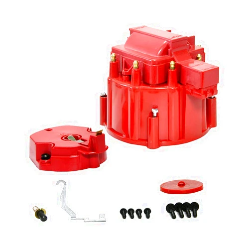 THEBIGDEALS Red Male HEI Distributor Cap and Rotor for K549 SBC 283 305 307 327 350 400 BBC 454 396 427 Distributor Cap Assembly