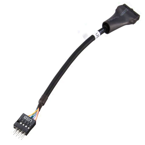 axGear USB 3.0 20-pin Header Female to USB 2.0 9-pin Male Adapter Converter Wire Cable