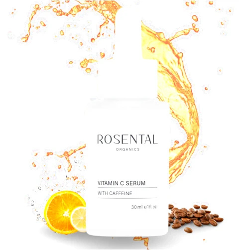 Rosental Organics Vitamin C Serum with Caffeine (30ml) - Hydrating Facial Serum - Against dark pigment spots and acne scars - Wrinkles - Brightening facial care - Natural Cosmetics - Made in Germany