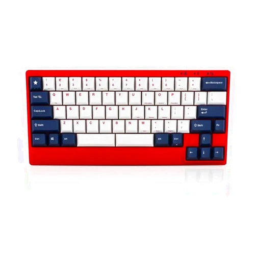 Leopold FC650MDS White Blue Star PD 65% Double Shot PBT Mechanical Keyboard Cherry MX Clear