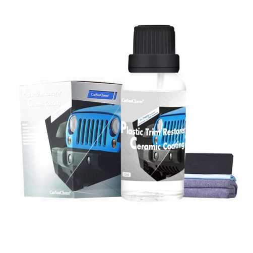CarSusChem Plastic Restorer - Cars Ceramic Plastic Coating Trim Restore, Shines & Protects Plastic, Restores Faded and Dull Plastic, Last Over 1000 Washes,20ml