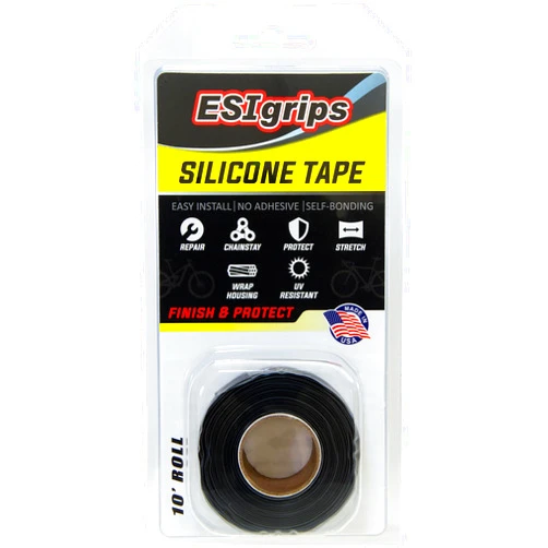 ESI Grips Silicone Tape 10' Roll – Self-Bonding Silicone Wrap for Bike Handlebars, Frame Protection, Bicycle Handlebar Grip, and Customization – Made in USA