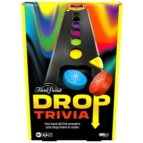 Hasbro Gaming Drop Trivia Electronic Board Game, New Designed Classic for 2 Players or More, Party Games for Boys and Girls 13 Years Old, Fun and Birthday Toys
