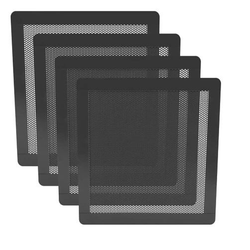 HFEIX 140MM PC Fan Dust Filter Computer Case Fan Magnetic Frame Dust Filter Fine PVC Mesh,Length 5.51 x 5.51 inches Black -4Pack