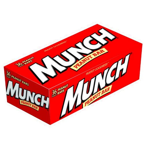 MUNCH Peanut Bar Singles Size 1.42-Ounce Bar 36-Count Box