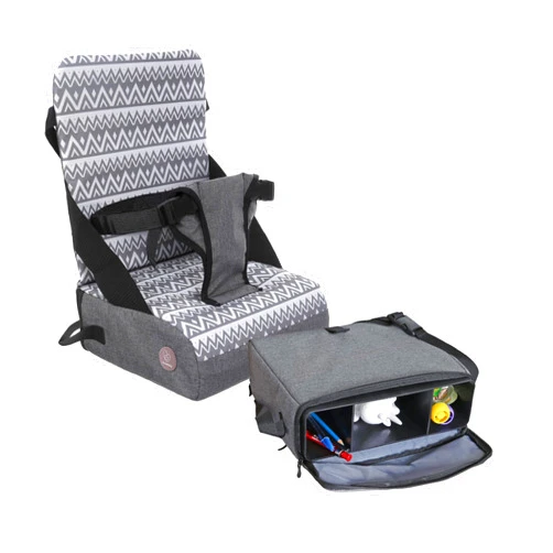 Dreambaby Grab ‘N Go Travel Booster Seat – Portable Toddler High Chair for Dining (6M-5Y) with Storage & Shoulder Strap