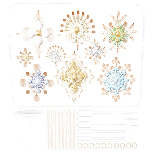 SUNNYCLUE 9 Styles Jewelry Clay Resin molds Earring Making Tools Baroque Style Pearl Brooch Epoxy Silicone Fondant Mould for Craft s DIY Fashion Women Earring Bracelet Pendant Charm
