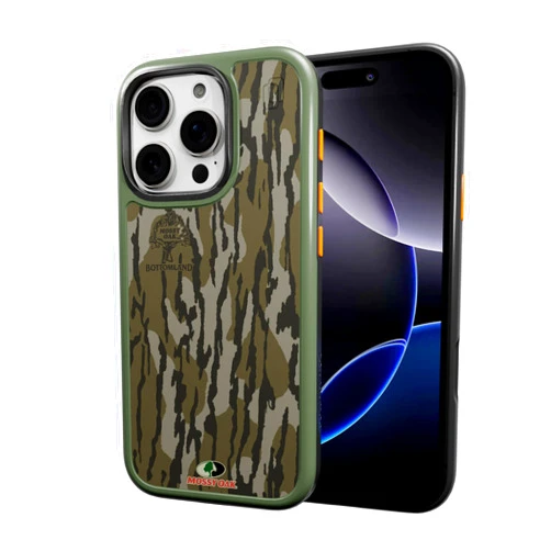 cellhelmet Fortitude Case for iPhone 16 Pro | MagSafe Compatible | Dual Protection | Drop Test Certified | Shockproof Durable iPhone 16 Pro Mossy Oak Case | Bottomland Camo