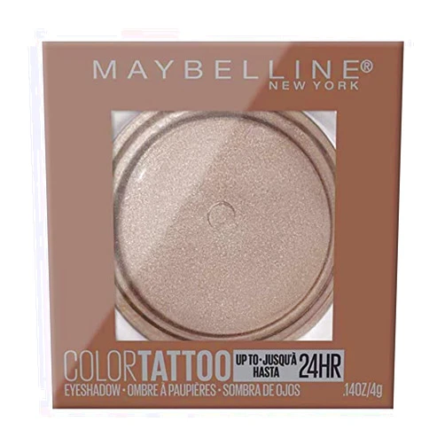 Maybelline New York Color Tattooup to 24HR Longwear Waterproof Fade Resistant Crease Resistant Blendable Cream Eyeshadow Pots Makeup, High Roller, 0.14 oz.