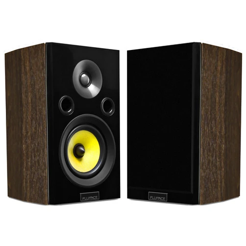 Fluance Signature HiFi 2-Way Bookshelf Surround Sound Speakers for 2-Channel Stereo Listening or Home Theater System - Natural Walnut/Pair (HFSW)