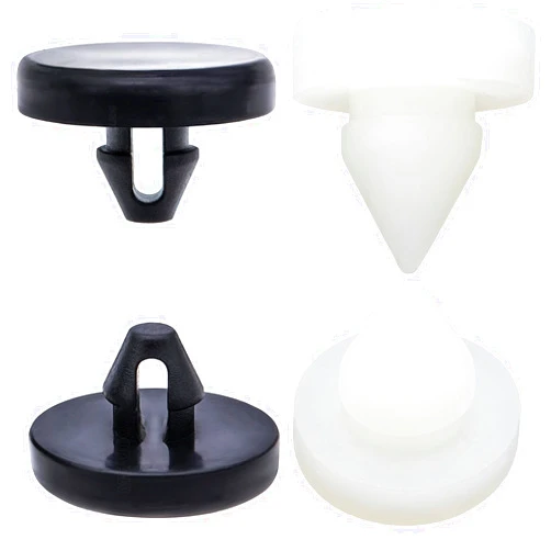 MEAJOO 4PCS Brake Pedal Stop Pads, Brake Light Switch Stopper, Brake Switch Pad, Car Truck Auto Brake Pedal Pad 90541-06036 46505-SA5-000 (Black & White)