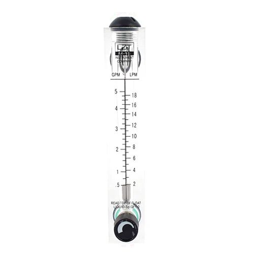 Tatoko Flowmeters Adjustable Knob 0.5-5GPM 2-18LPM Water Flow Meter Panel Type Flowmeter
