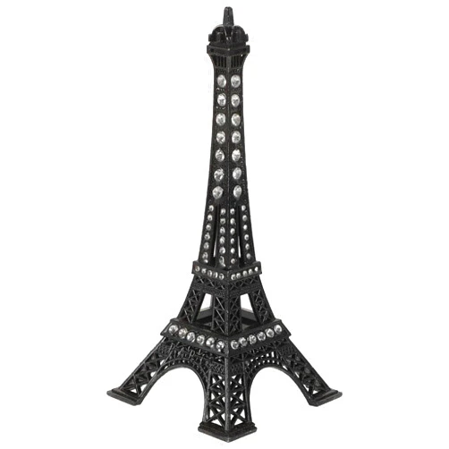 MAGICLULU Eiffel Tower Decor Eiffel Tower Statue Metal Eiffel Tower Figurine Architecture Model Collectible Building Desktop Ornament for Home Table Decor Travel 13cm Black