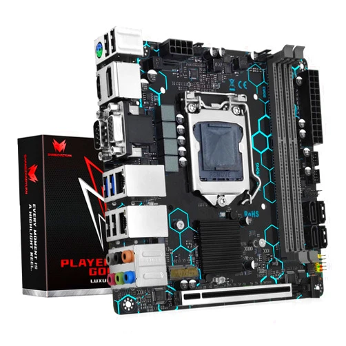 SHANGZHAOYUAN H97 Strong LGA 1150 Motherboard for Intel 4th Gen Core i7/i5/i3/E3 Processor (Mini ITX, DDR3, PCIe 3.0, NVME M.2, SATA 6Gb/s, VGA/DVI/HDMI-Compatible, Dual LAN)