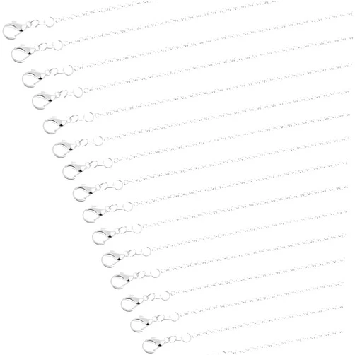 Cridoz 36 Pack Chain Necklace Bulk for Jewelry Making, Cridoz Necklace Jewelry Chains Silver Plated Necklace Chains for Necklace Jewelry Making, 1.2 mm (18 Inches)