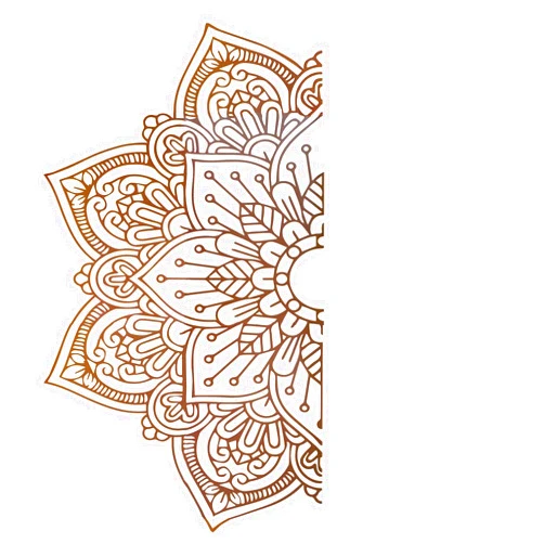 Maydahui Boho Half Mandala Wall Decal Indian Big Flower Wall Sticker (17.7*31.4 Inch) Peel and Stick Removable Headboard Wall Decals Décor Meditation Art Murals Sticker for Living Room Bedroom Yoga