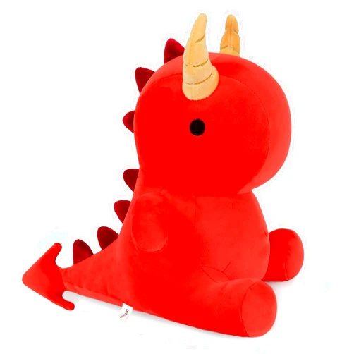 Ditucu Cute Dinosaur Plush Dragon Stuffed Animals Toys Dolls Soft Dino Plushie Birthday Gifts for Kids Girls Boys Red 10 inch