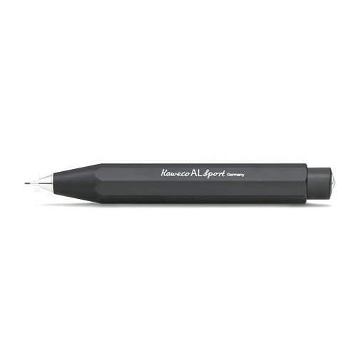 Kaweco AL SPORT Mechanical Pencil Black 0.7mm HB I Exclusive Mechanical Pencil with 0.7 mm Lead Refill I Aluminium Pencil 10.5 cm